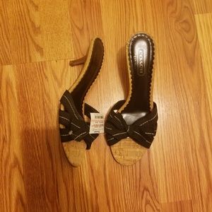 Coach kitten hills sandals.